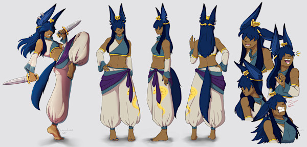 Character Sheet: Anput Fekry by Cat M. V.