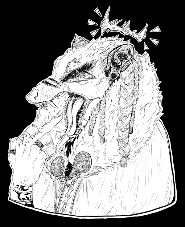 Opossum Viking "King of the Remains" by Kate Seckar