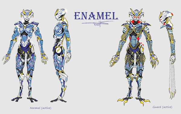 Enamel Character Turnaround by Kate Seckar