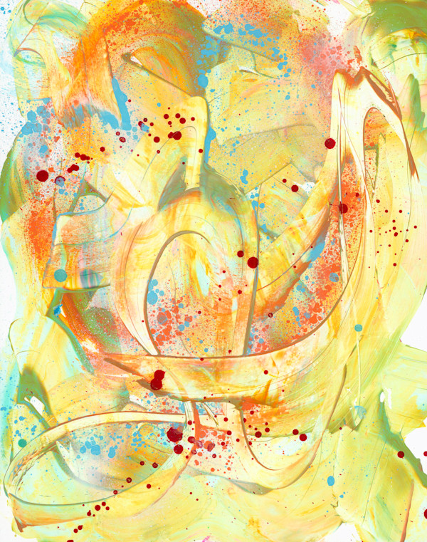 Blue Spirit in Orange and Green by Nadia Mufti, Image 1.