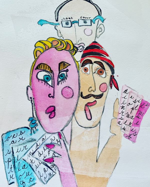 Grand Slam Poetry by Figurative expressionist painter Danièle Lamarche-Sarvia