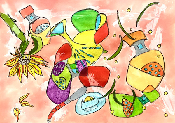 kitchen play by Danièle Lamarche-Sarvia neo figurativism, figurative expressionism  painter