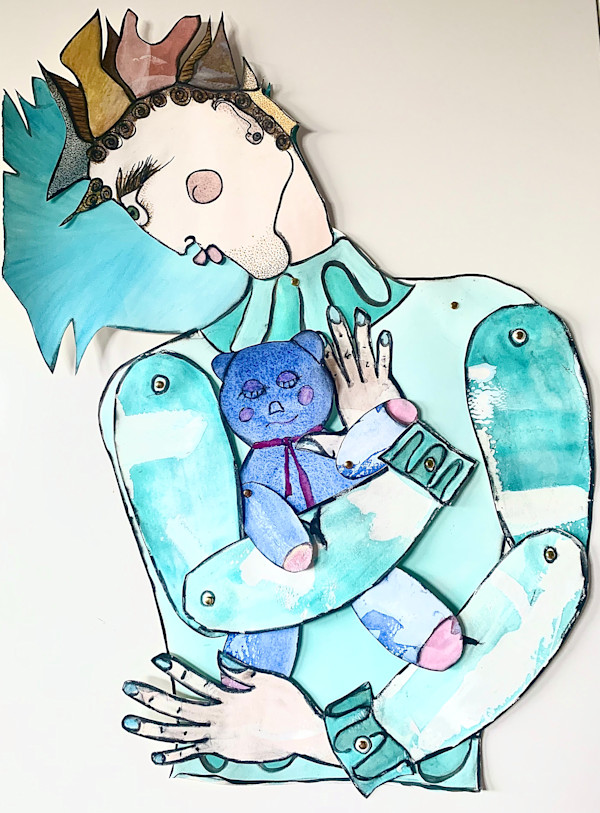 Gaètan Father Figure by Figurative expressionist painter Danièle Lamarche-Sarvia