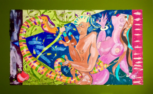 Debunking a Judeo-Christian Myth by Figurative expressionist painter Danièle Lamarche-Sarvia