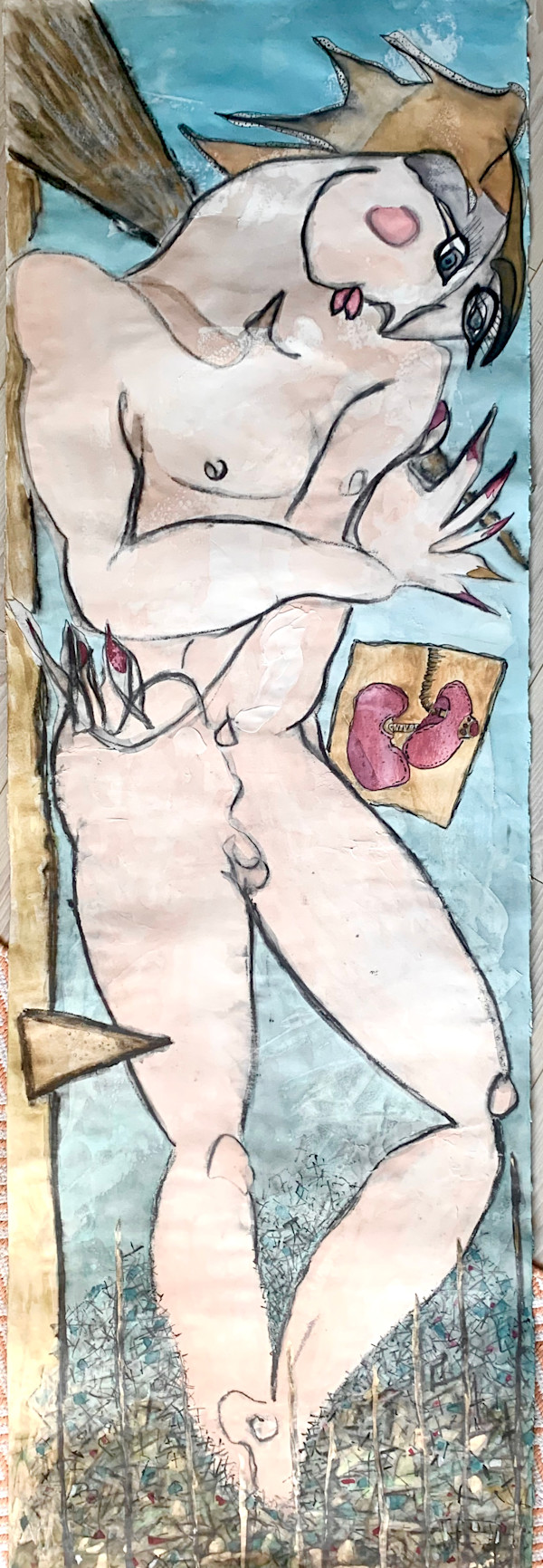 Hurt by Figurative expressionist painter Danièle Lamarche-Sarvia