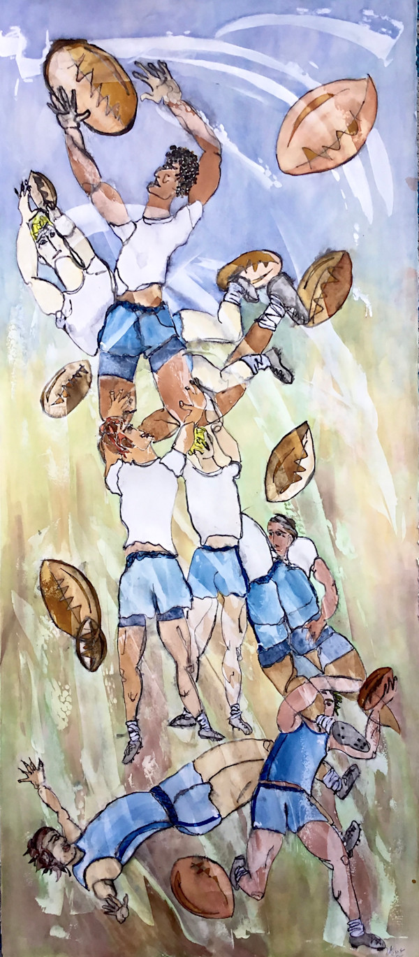 The Practice by Figurative expressionist painter Danièle Lamarche-Sarvia