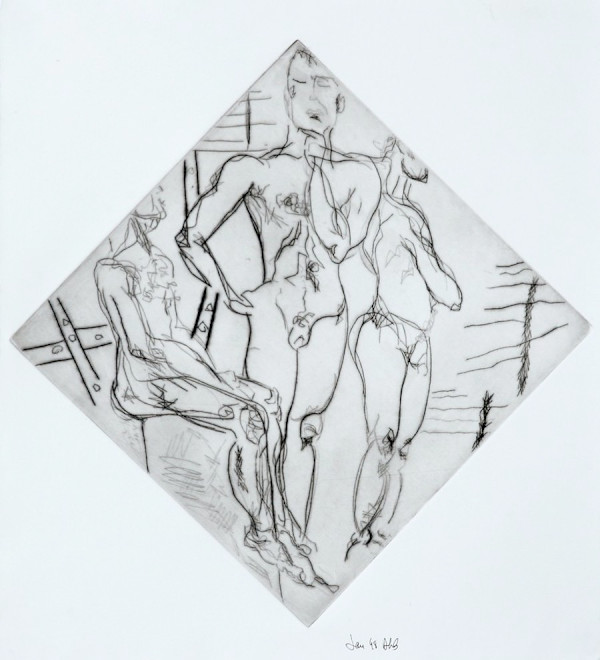 Parade masculine by Danièle Lamarche-Sarvia neo figurativism, figurative expressionism  painter, Image 1.