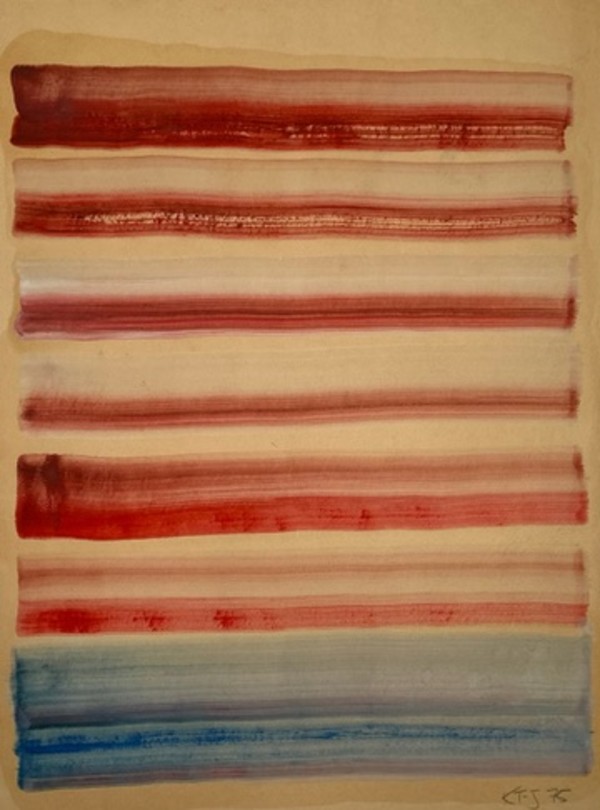 Untitled Watercolor on paper series 1975 by Kjeld Tidemand-Johannessen