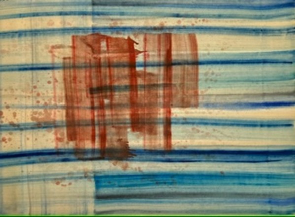 Untitled Watercolor on paper series 1975 by Kjeld Tidemand-Johannessen