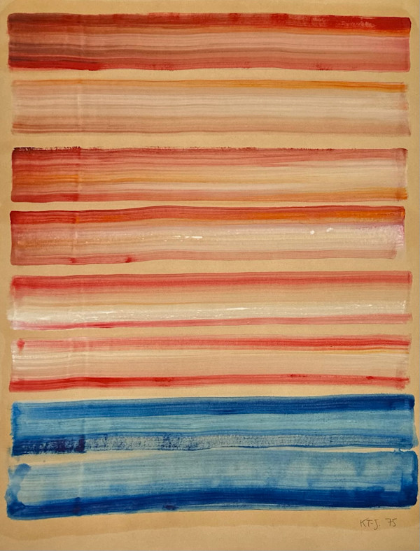 Untitled Watercolor on paper series 1975 by Kjeld Tidemand-Johannessen