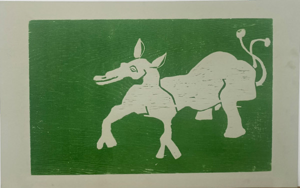 Horse Woodblock print II by Kjeld Tidemand-Johannessen