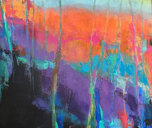 Vivid Landscape - Homage to Brian Rutenberg by Cyndy Hinkelman-Smith