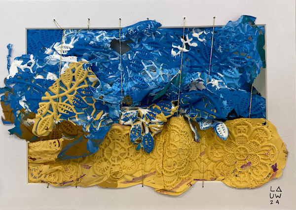 S/T -  de la serie Tejer con Pintura by Ingrid Lauw Peña