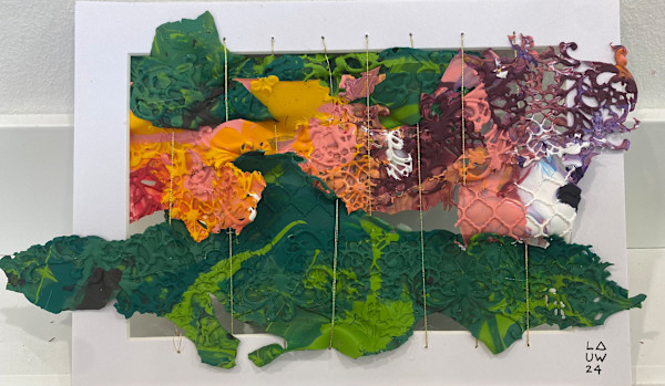 S/T -  de la serie Tejer con Pintura by Ingrid Lauw Peña