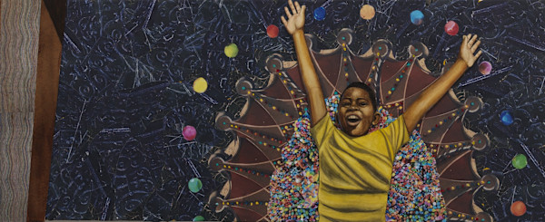 Rise Up (original illustration from Black Boy Rise) by Bryan Collier