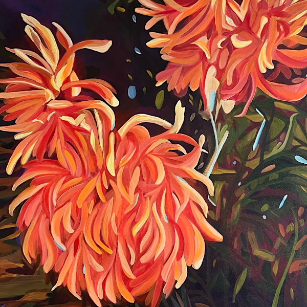 Dancing Dahlias 2 by Pam Wardner