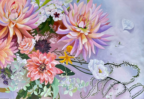 My flower tableau by Pam Wardner