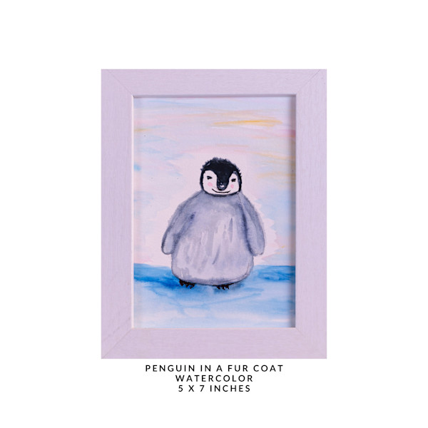 PENGUIN IN A FUR COAT by DeeDee Daniel