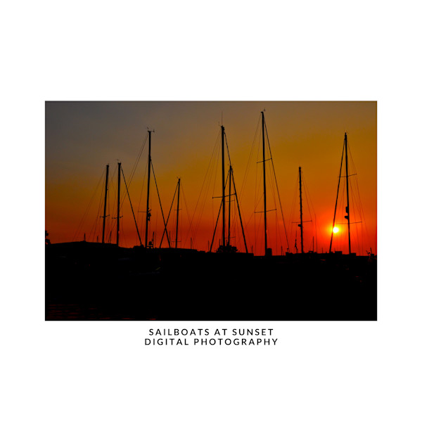 SAILBOATS AT SUNSET by DeeDee Daniel