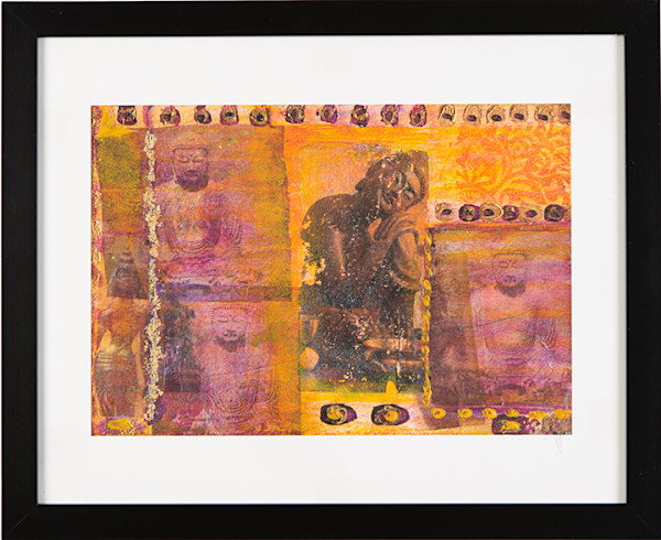 Multi Buddha - Black Frame by Michelle Victoria