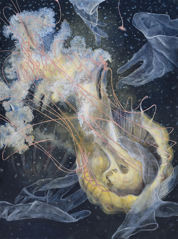 Jellyfish With Gloves. by Lynette K Henderson