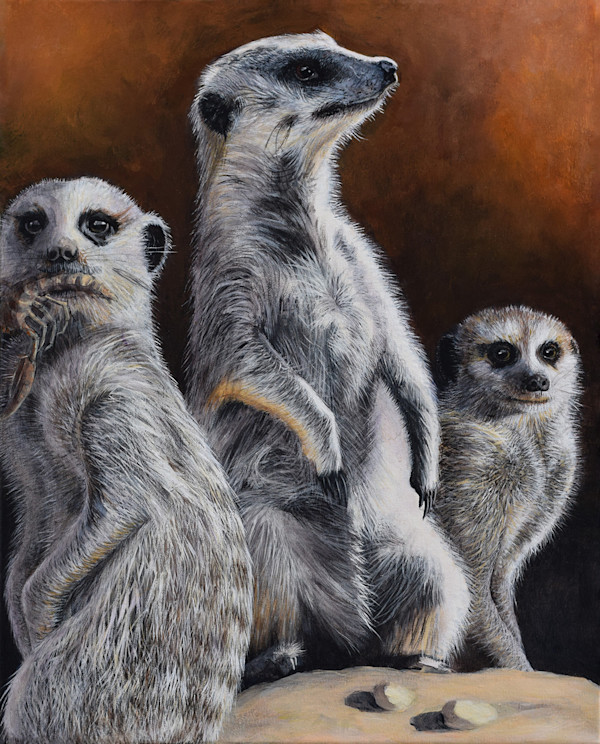 Meerkats With Scorpion. by Lynette K Henderson