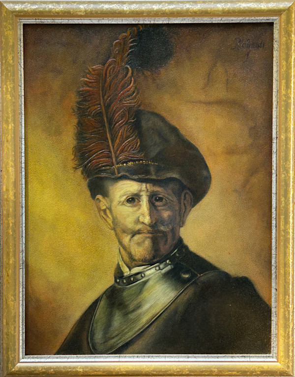 Study of An Old Man in Military Costume by Rembrandt by Jo Willis, Image 1.