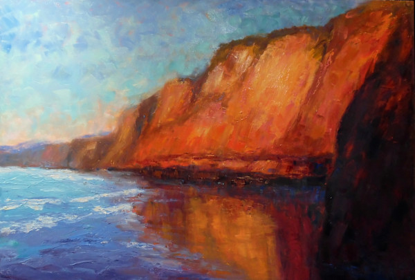 Sunset Cliffs: 16" x 24" Metal Print, #2 by Barbara Davies