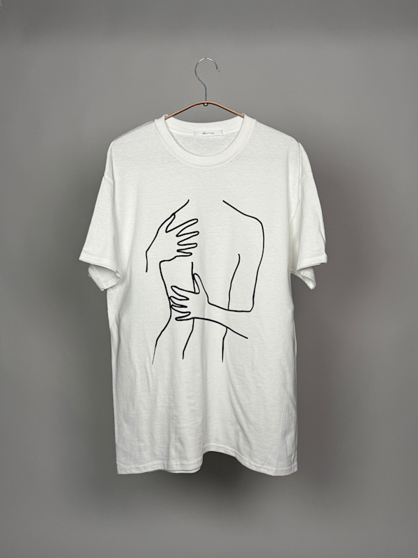 T Shirt Hug Screen Print (5 Available) by Joanne Steinhardt