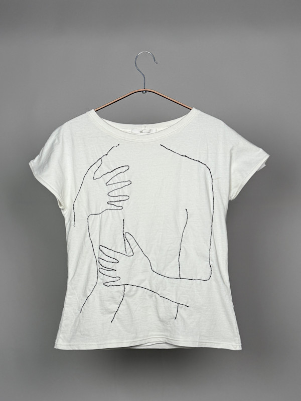 Remnant of a Hug T Shirt by Joanne Steinhardt