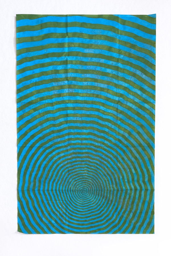 Chesapeake Impact Crater on US Map (Palm Leaf/ Cool Blue/) by Meg Roberts Arsenovic