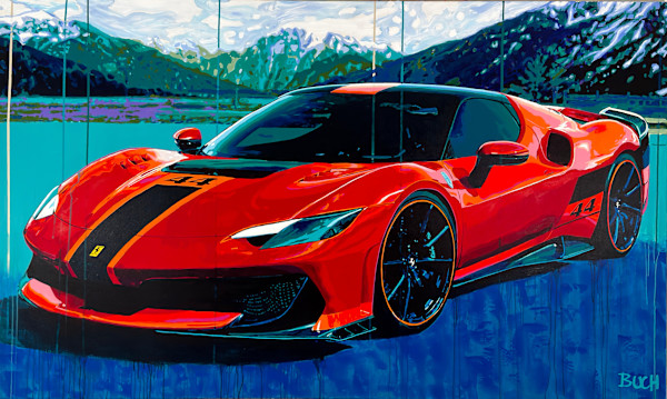 Ferrari 296 Speciale Tailor made 44 Hamilton by Artist Allan Buch, Image 1.