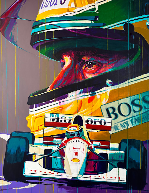 Ayrton Senna - king of Monaco (Donated to Charity) by Artist Allan Buch