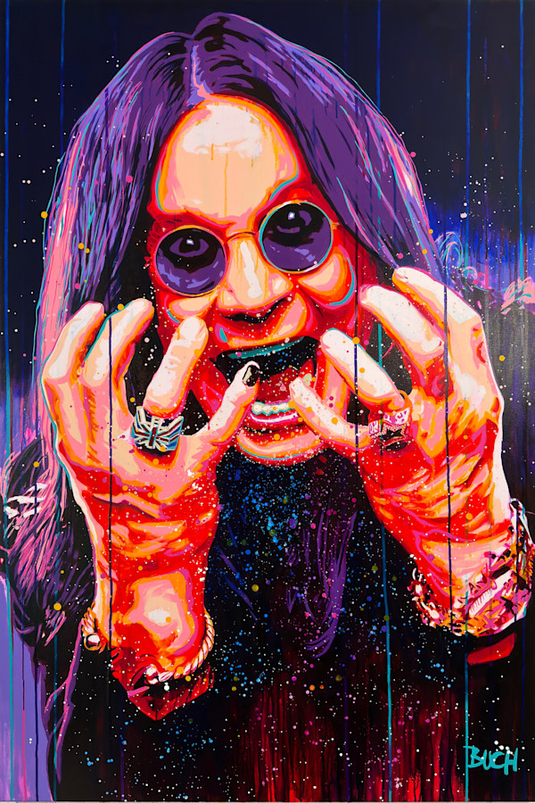 Ozzy - The Prince of Darkness 150 x 100 cm by Artist Allan Buch, Image 1.