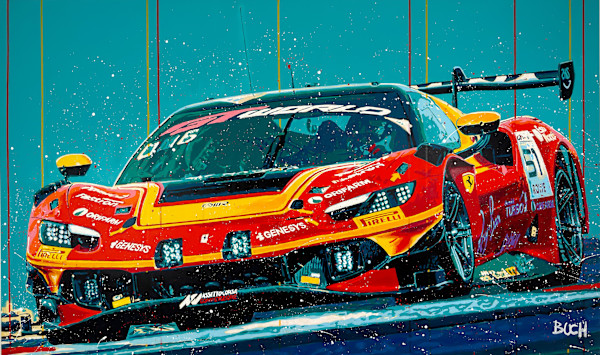 Ferrari 296 GT3 EVO AF Corse #51 by Artist Allan Buch, Image 1.