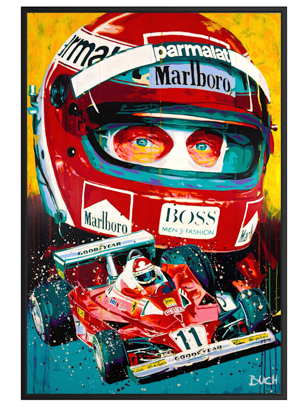 Niki Lauda - Ferrari (Framed) by Artist Allan Buch, Image 1.