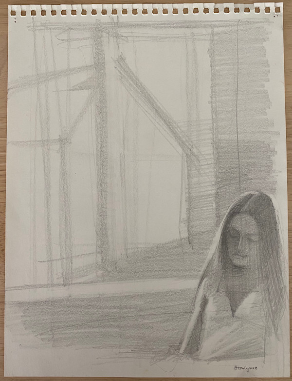 Jennifer P in Pencil by Lisa Hess Hesselgrave