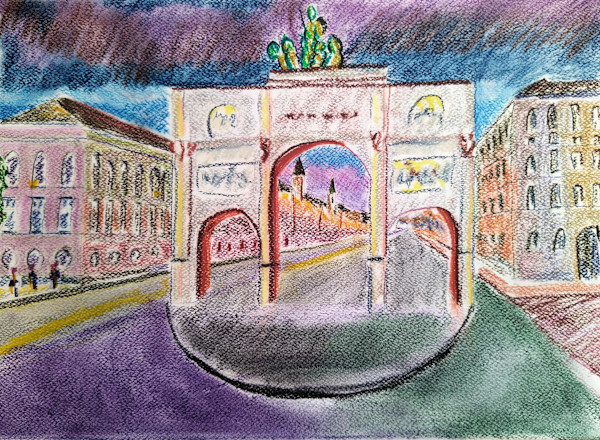 Siegestor in Munich by Paul Riedel