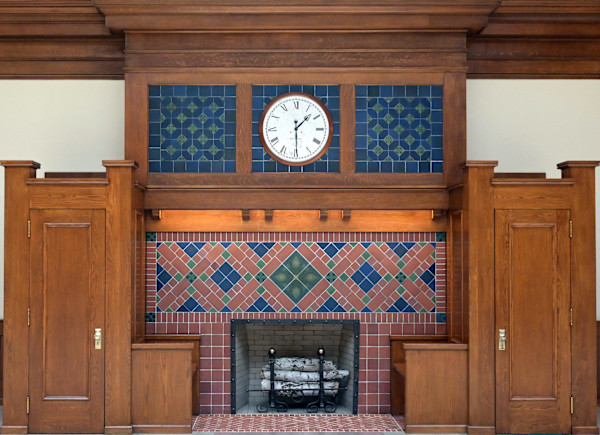 Fireplace Wall by Grueby Faience Company, Image 1.