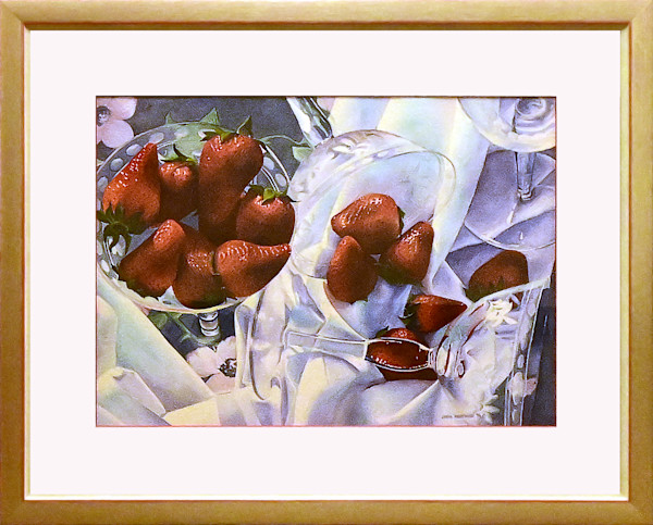 Strawberries and Glass by Christine Krupinski, Image 1.