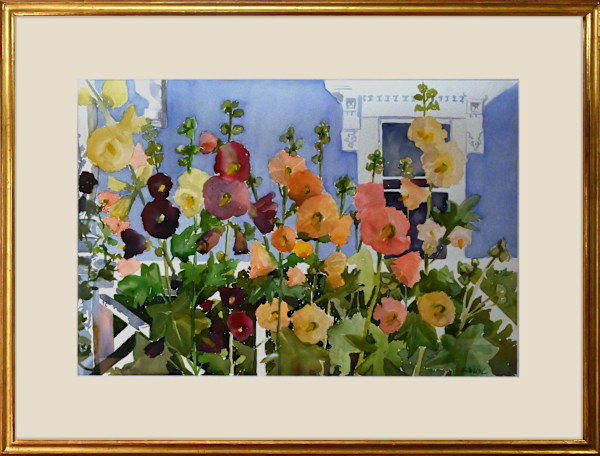 Block Island Hollyhocks by Catherine Weisz, Image 1.