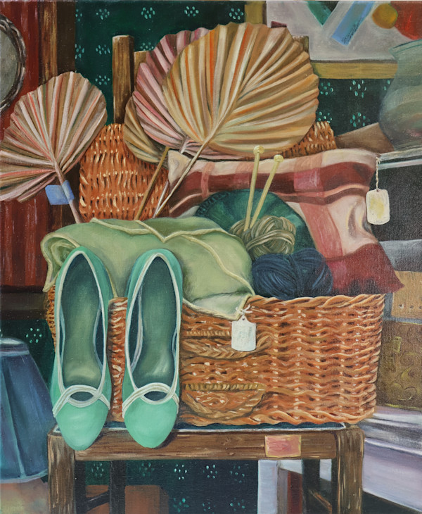 'In her beloved teal shoes, she danced with quiet pride' by Sally Swan