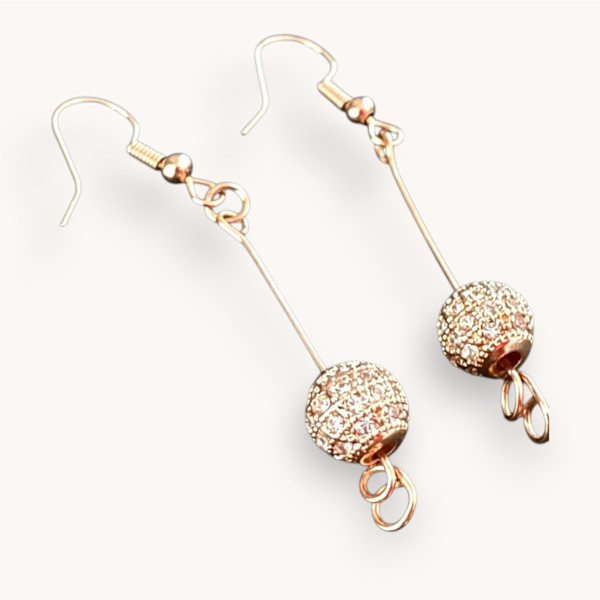 Dangle Rose Gold Zirconia Earrings - DBSJ2025019 #34 by Susi Schuele