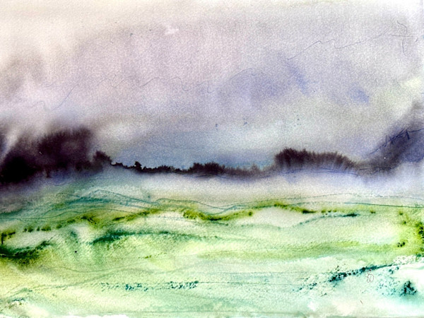 Hold The Rain - Original Watercolor Landscape Painting  STA2025005 by Susi Schuele