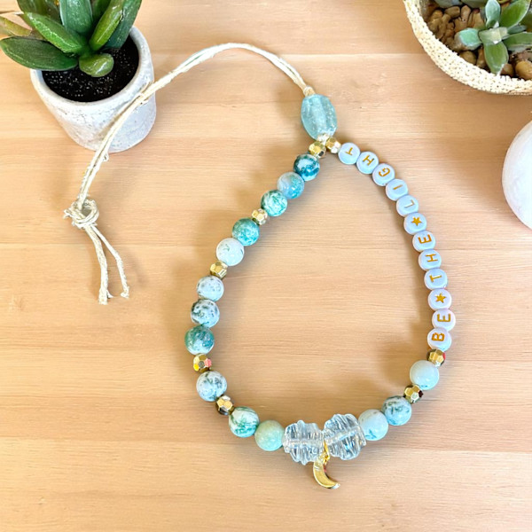 Be The Light Rear View Decoration - Gold Moon by Susi Schuele