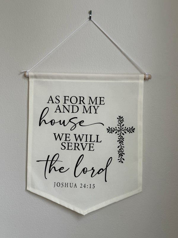 As For Me and My House Banner - 11 x 13 - STAS20240064 - C16 by Susi Schuele