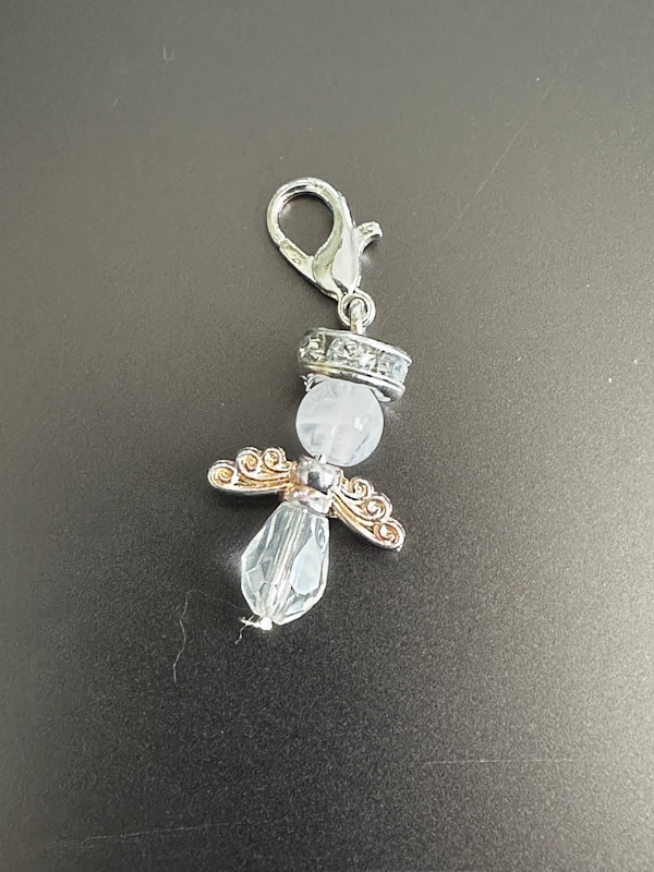 Guardian Angel Charm Gift, Sympathy Comfort Clip, Bag Jewelry Silver by Susi Schuele, Image 2.