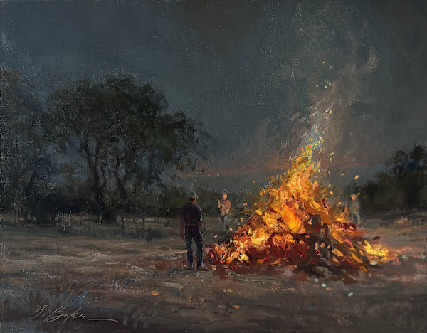 Burning Mesquite by Suzie Baker