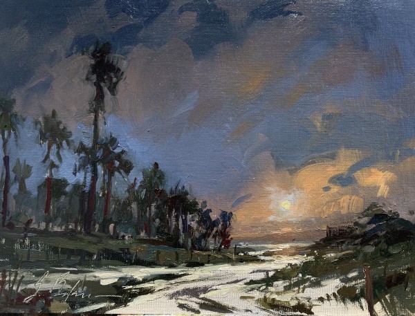 East Beach Moonrise by Suzie Baker