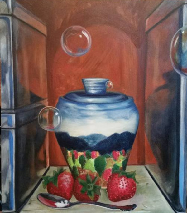 Strawberries and sugar by David Heatwole
